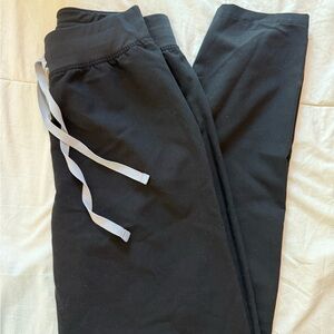 Figs Black Straight Leg Pants